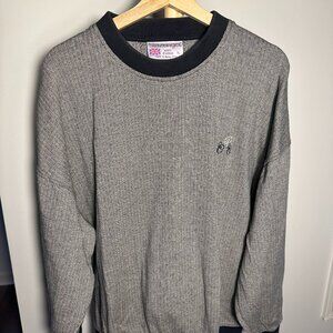 Vintage Slazenger Sweatshirt Men’s XL Gray Crewneck Herringbone Textured Classic